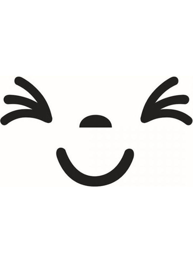 Smile Happy Face Wall Sticker For Toilet Lid Rest Room Black  - Image 1