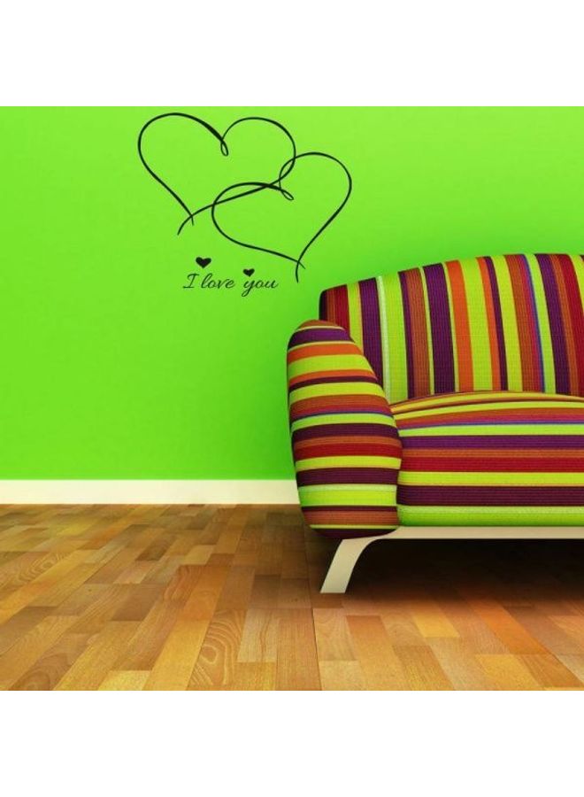 ورق حائط لغرفة المعيشة بتصميم قلوب من لوف هارتشيب أسود 36*45سم - Image 2