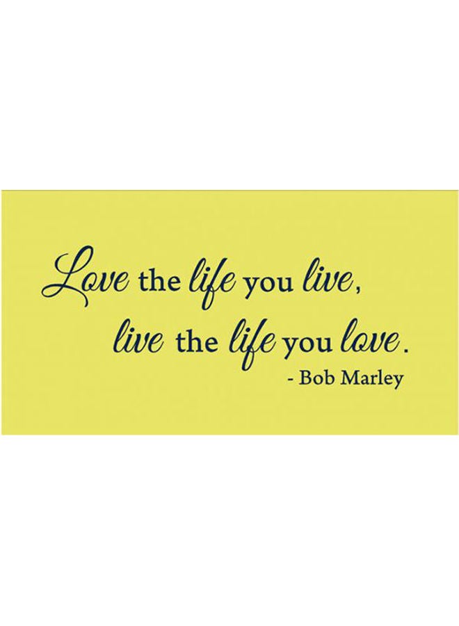 ملصق جداري مضاد للماء بطبعة عبارة "Love The Life You Live" لديكور المكتب وغرفة المعيشة والمنزل أسود 90X35سم