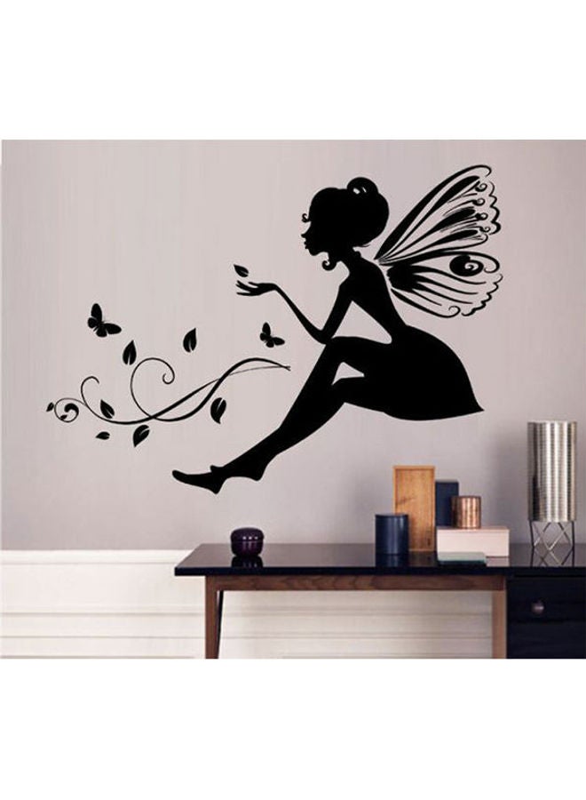 ملصق جداري مضاد للماء بتصميم زهور للأطفال أسود 43*57سم - Image 1
