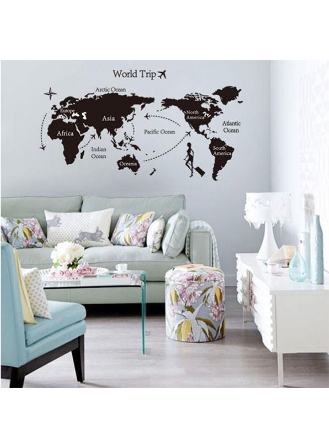 World Map Wall Stickerrs Black 80*140cm - Image 1