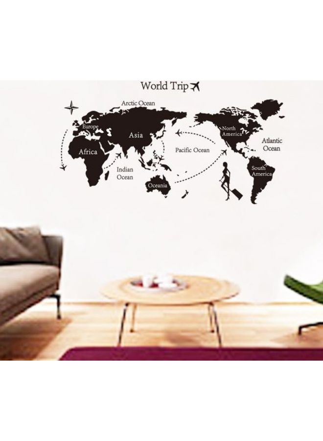 World Map Wall Stickerrs Black 80*140cm - Image 2