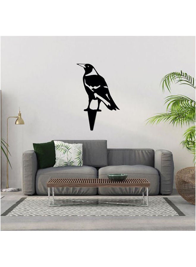 ملصق جداري من خشب  MDF بتصميم لوحة فنية على شكل طائر أسود 55*45سم