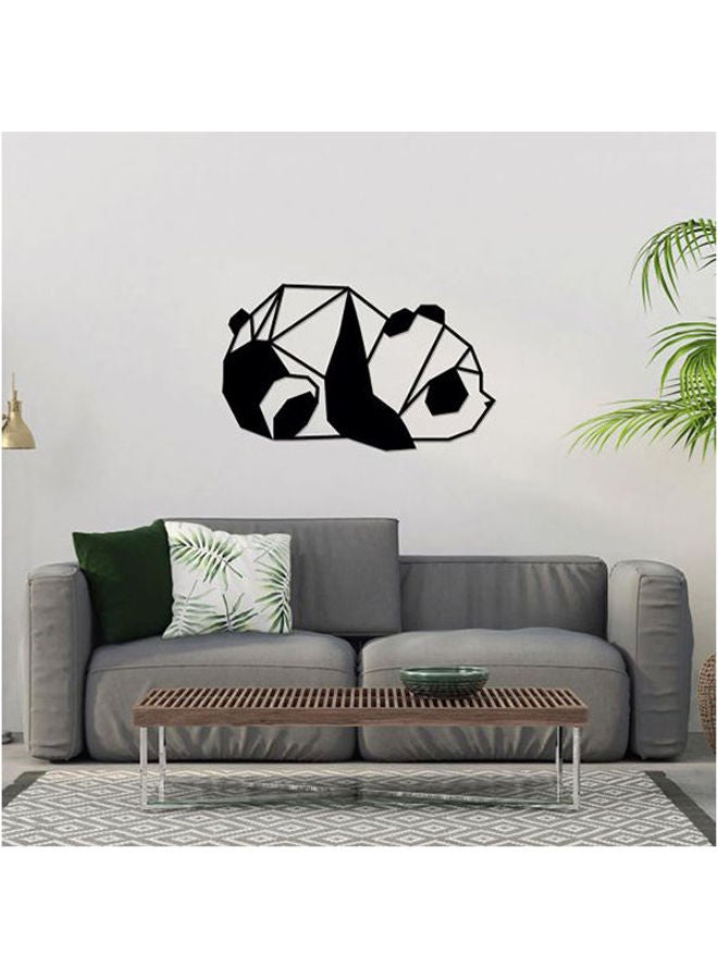 Panda Wall Art, Mdf Wall Decals Black 55*45cm 