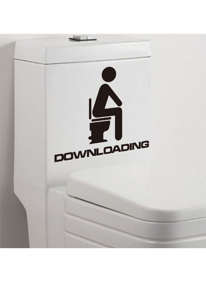 Creative Tag Downloading Pvc Removable Switch Wall Sticker Decal Unique Toilet Lid Sticker Black 10X16cm - Image 1