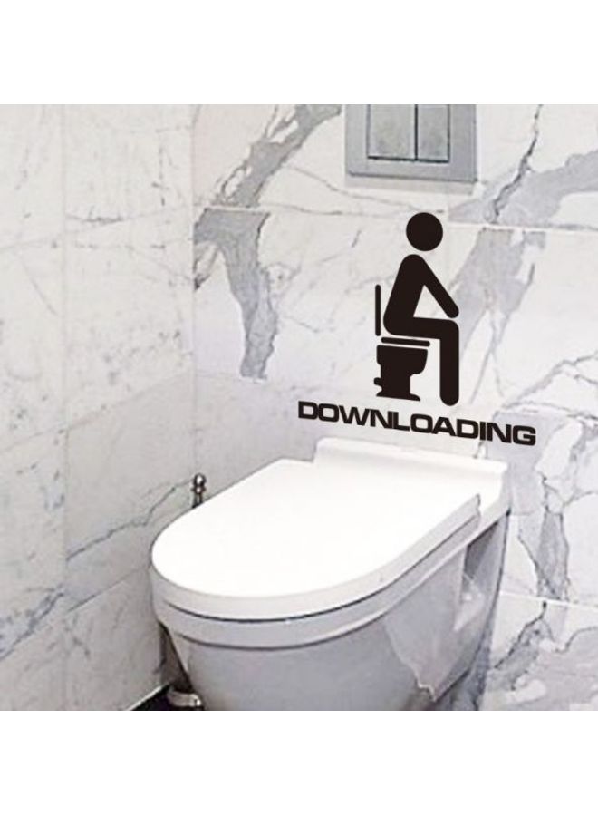 Creative Tag Downloading Pvc Removable Switch Wall Sticker Decal Unique Toilet Lid Sticker Black 10X16cm - Image 2