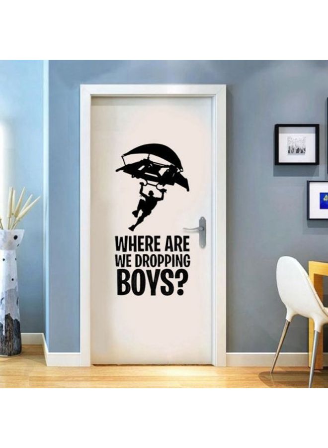 Generic - Game Wall Sticker Creative Dropping Boys Removable Wallpaper Waterproof Art Multi-Purpose Decoration Decals,1Pc Black 30X15cm - Image 1