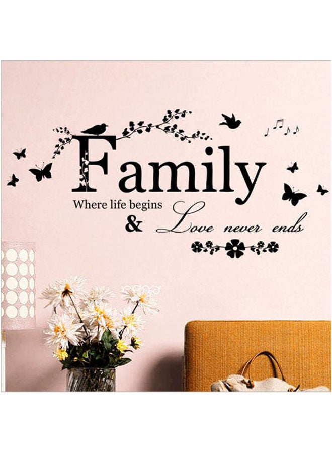 Family Life Quote Wall Sticker Black 60X90cm - Image 1