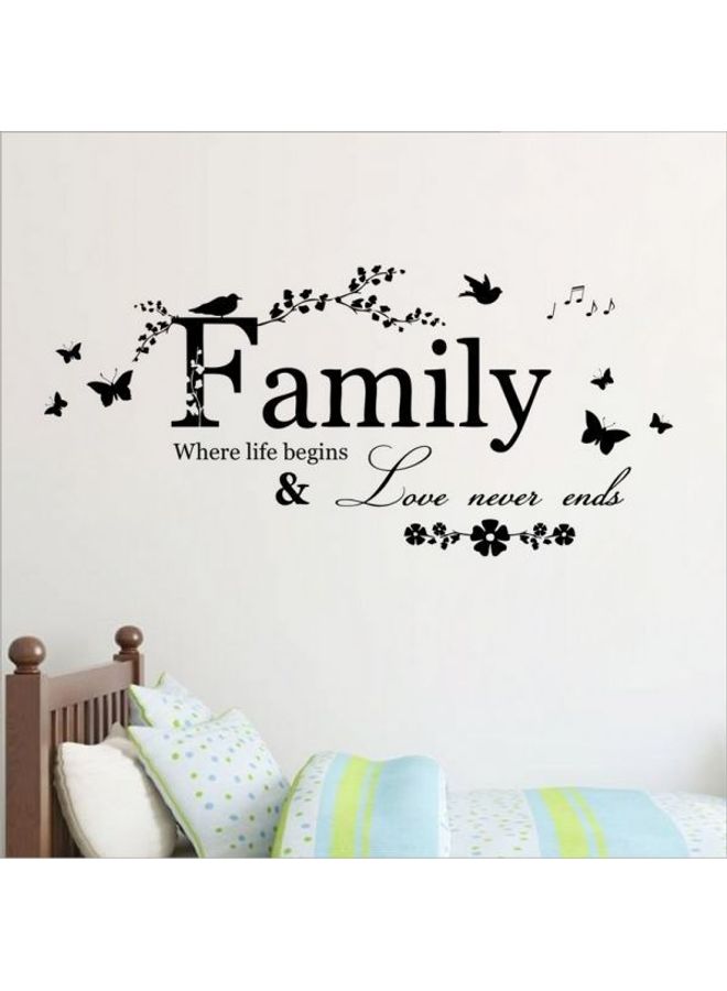 Family Life Quote Wall Sticker Black 60X90cm - Image 2