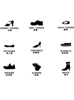 Removable Wall Stickers Shoe Cabinet Wardrobe Logo Creative Living Room Bedroom Self-Adhesive Paper Decorative Stickers Black 40X20cm