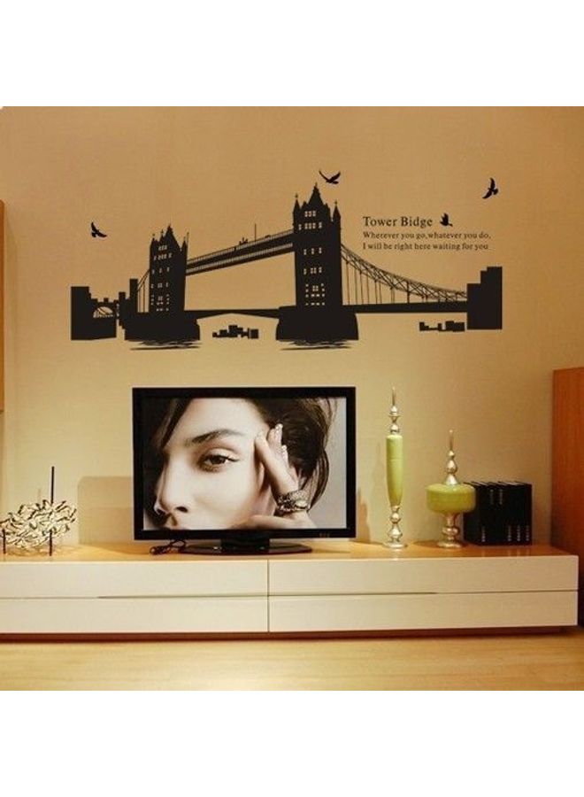Generic - London Twin Bridge Personality Fashion Wall Stickers Children Room Decoration Black 60X90cm - Image 1