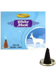 maharani Premium Incense Cones - White Musk - 20 Cones With And A Metal Plate multicolour 