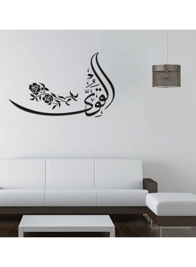 ملصقات لتزيين الجدار خلف الأريكة وغرفة المعيشة بتصميم زهور أسود 35*57سم - Image 2