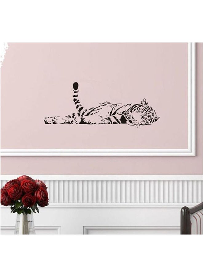 Wild Lying Tail Up Tiger Wall Decal Sticker Living Room Stickers Pvc Removable Black 58X58cm - Image 1