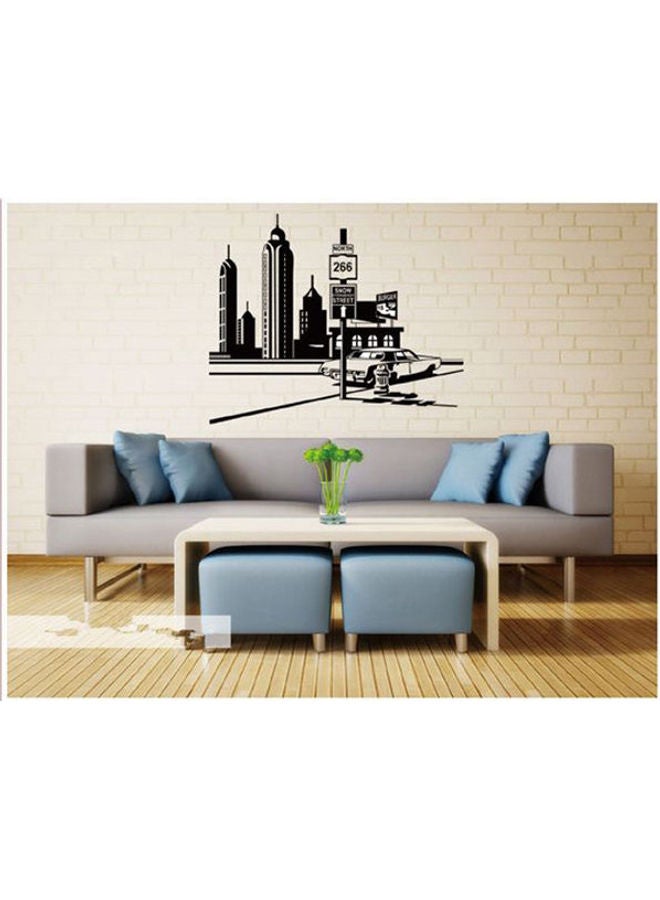 Removable Wall Sticker Street View Decal Art Diy Home Wall Decor Black 60X90cm - Image 1