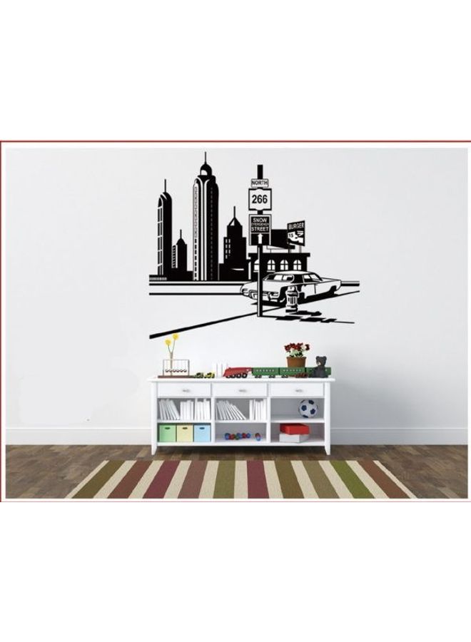 Removable Wall Sticker Street View Decal Art Diy Home Wall Decor Black 60X90cm - Image 2
