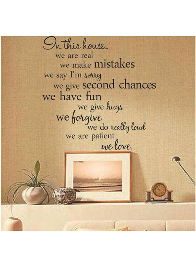In This House Diy Pvc Wall Stickers Home Living Room/Sofa Backgrou0nd Adhesive Decoration Wallpapers Decals Black 55.8X55.8 - Image 1