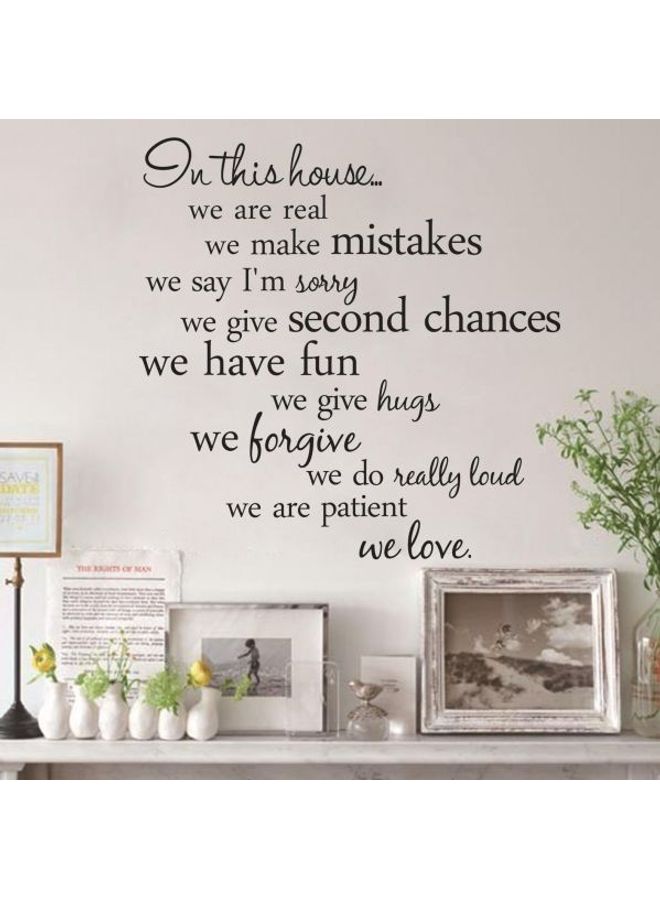 In This House Diy Pvc Wall Stickers Home Living Room/Sofa Backgrou0nd Adhesive Decoration Wallpapers Decals Black 55.8X55.8 - Image 2