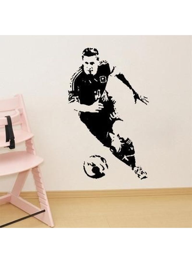 Football Character Stickers Boys Bedroom Decorative Wall Stickers Removable Carved Stickers Black 53X85.5cm - Image 2