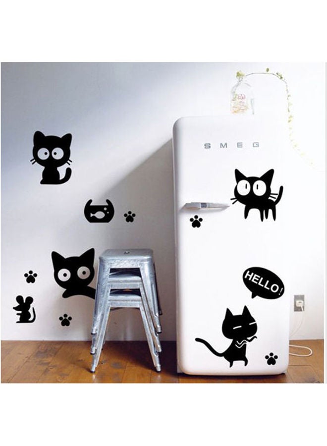 Removable Wall Decal Wall Sticker  Cats Diy Wallpaper Art Decals Mural For Room Decoration Black 45*60cm - Image 1