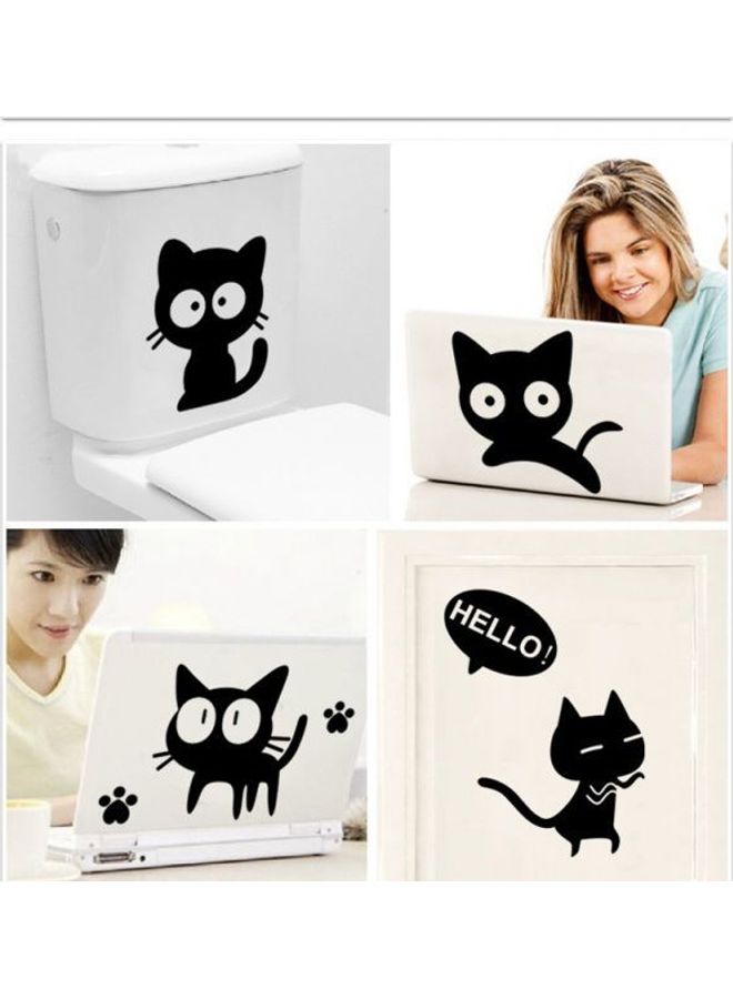Removable Wall Decal Wall Sticker  Cats Diy Wallpaper Art Decals Mural For Room Decoration Black 45*60cm - Image 2