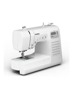 brother Computerized Electric Sewing Machine With Heavy Duty Metal Frame For Improved Durability And Reduced Vibration And More Accurate Needle Positioning | Easy Needle Threading System And Lcd Display With Easy Stitch Selector | Powerful Motor And Built-In Needle Threader | Speed Controller Ideal For Fast Stitching And Durable Performanc | Made In Vietnam FS60X White  - Image 2