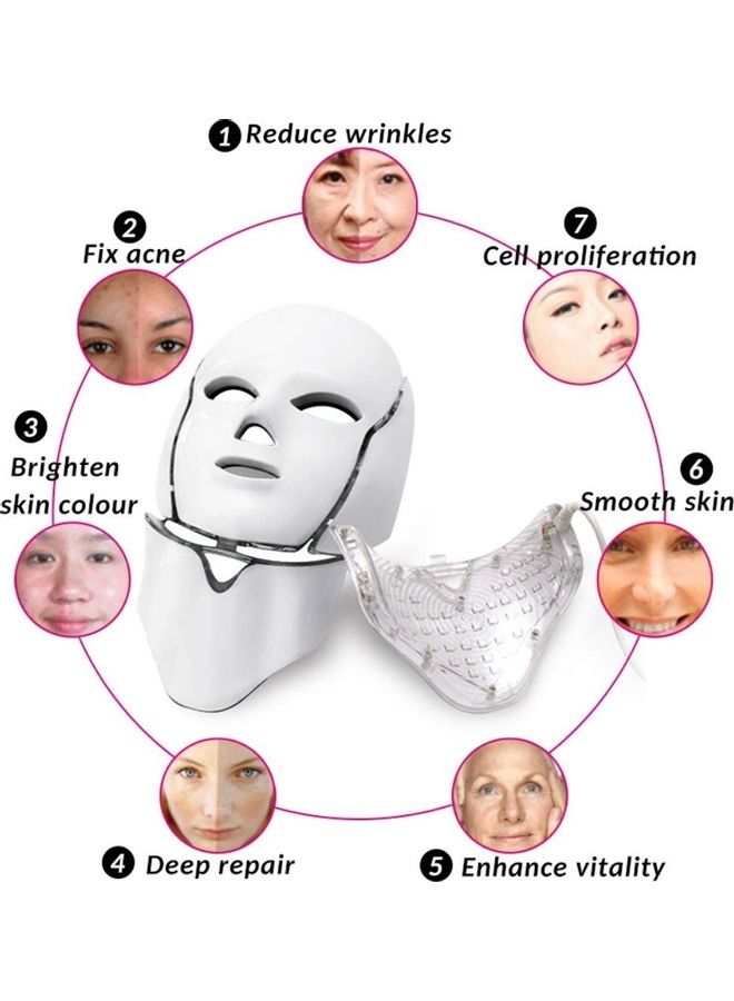 Generic - LED Face Mask 7 Color Light Therapy Collagen - Image 1