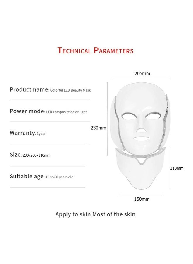 Generic - LED Face Mask 7 Color Light Therapy Collagen - Image 1