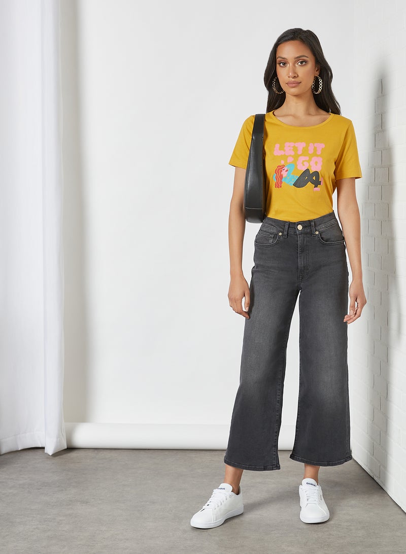 Miss Chase - Share Your Vision Printed T Shirt Yellow - Image 1