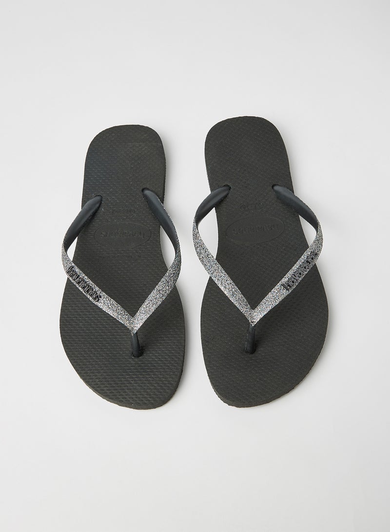 havaianas - Slim Glitter II Flip Flops Grey Metallic - Image 1