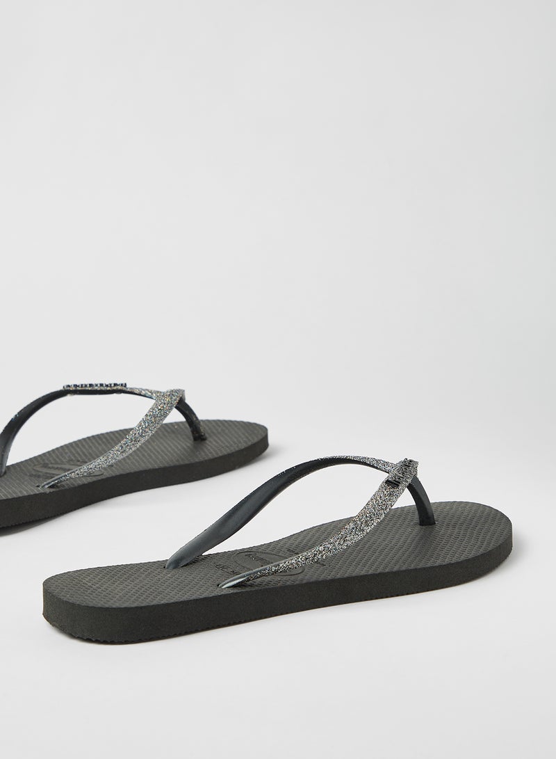 havaianas - Slim Glitter II Flip Flops Grey Metallic - Image 1