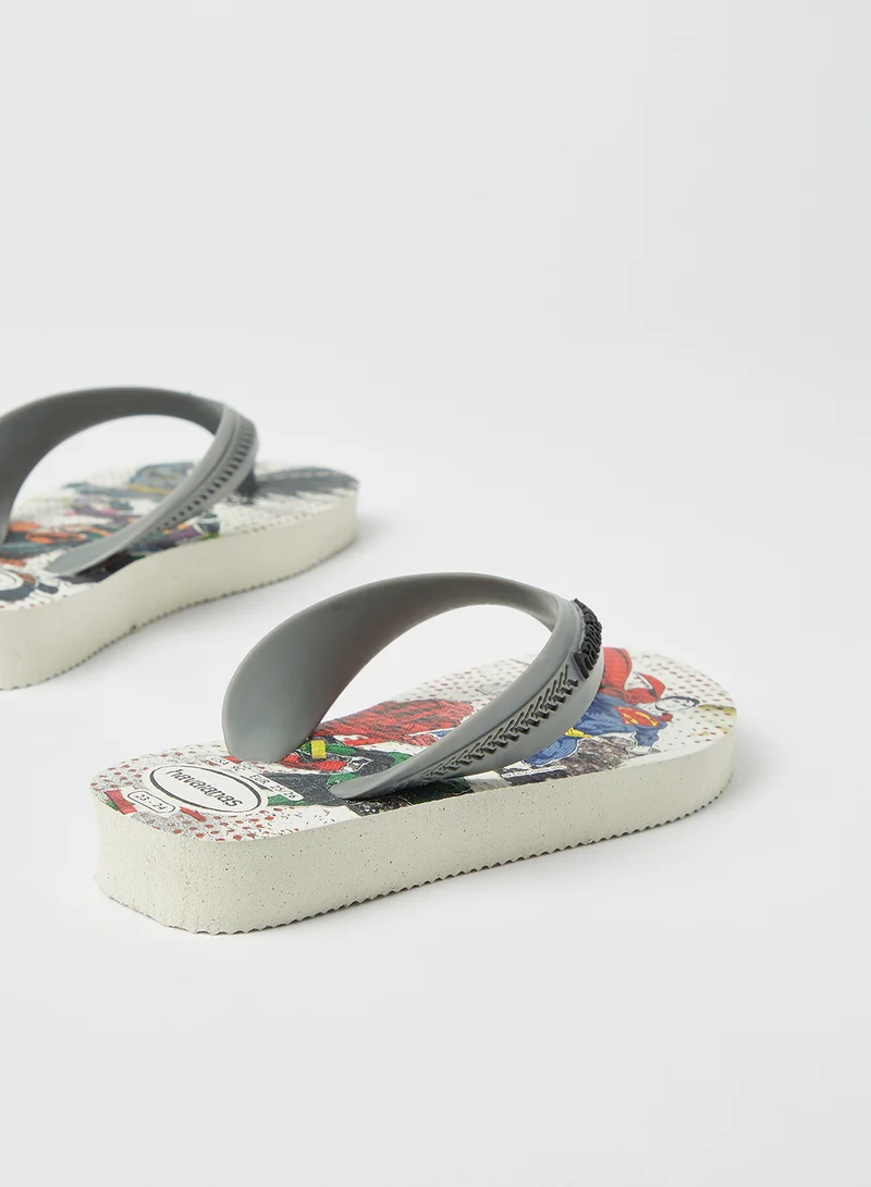 havaianas Kids Max Herois Flip Flops White