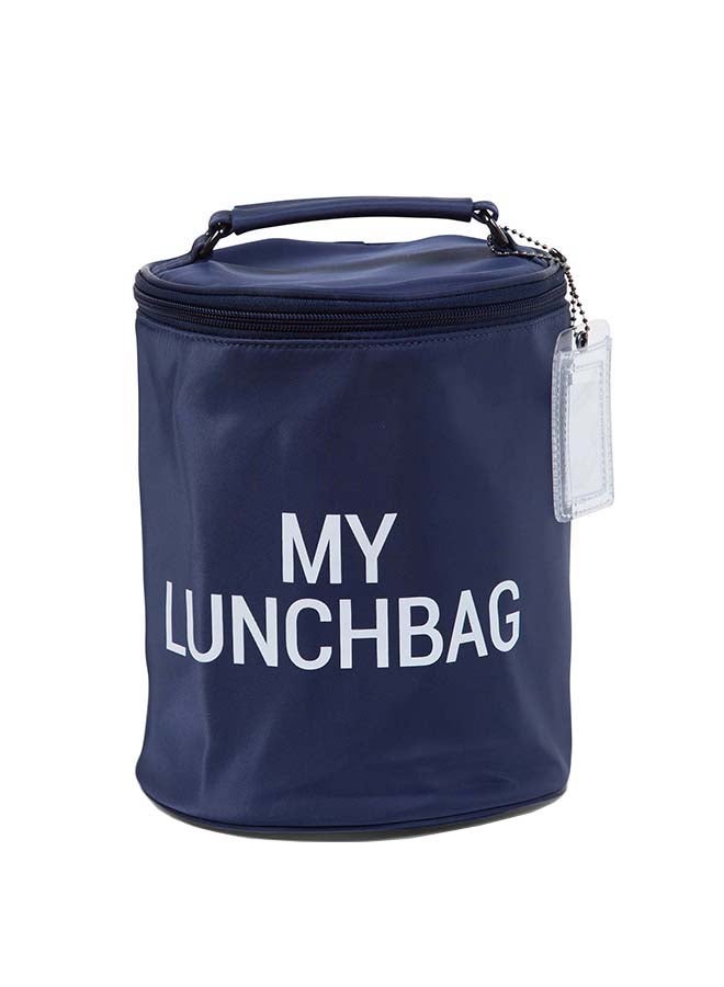 CHILDHOME Childhome Kids My Lunchbag + Insulation Aluminium Lining For Fresh Delecious Food With Handy Elastics - Navy/White  - Image 1
