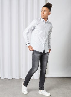 CRIMINAL DAMAGE Barb Embroidered Shirt White  - Image 3