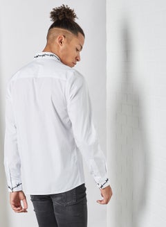 CRIMINAL DAMAGE Barb Embroidered Shirt White  - Image 4
