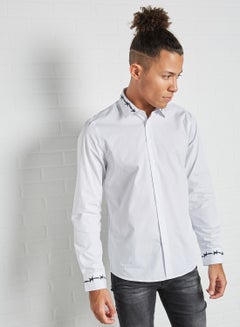 CRIMINAL DAMAGE Barb Embroidered Shirt White  - Image 2