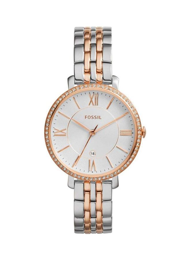 FOSSIL Women's Jacqueline Analog Watch ES3634 - 38 mm - Silver/Gold  - Image 1