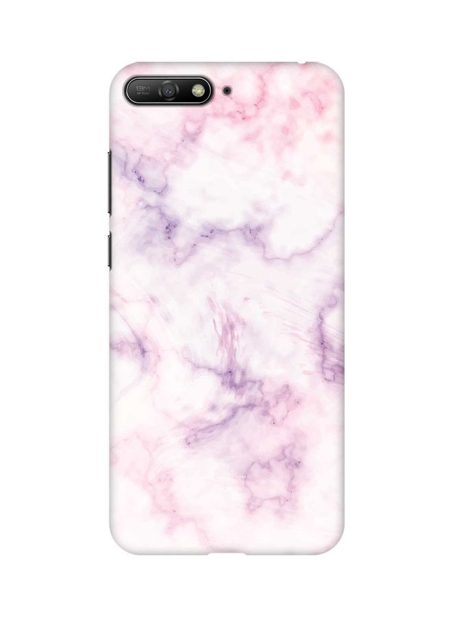 Stylizedd Protective Case Cover For Huawei Y6 (2018) Marble Print Cotton Candy - Image 1
