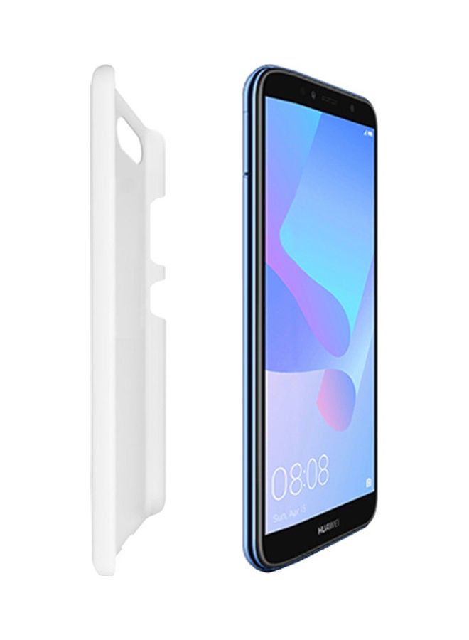 Stylizedd Protective Case Cover For Huawei Y6 (2018) Marble Print Cotton Candy - Image 2