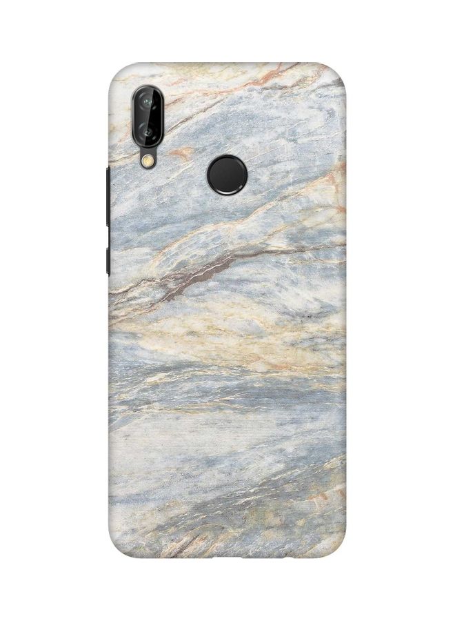 Stylizedd Snap Basic Series Matte Finish Case Cover For Huawei Nova 3e Marble Print Grey Classic - Image 1