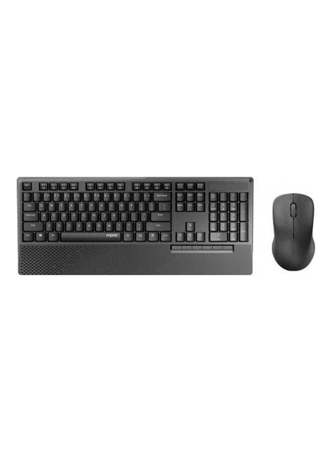 Rapoo Wireless Spill-resistant Keyboard And Mouse Combo Black - Image 1