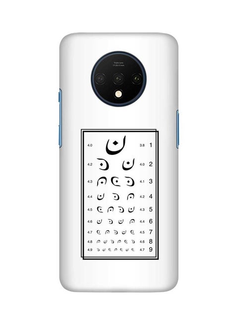 Stylizedd OnePlus 7T Case Slim Snap Basic Series Customized Mobile Cover Hard PC Shield Matte Finish Print [Designed for OnePlus 7T] - Eye Test Multicolour