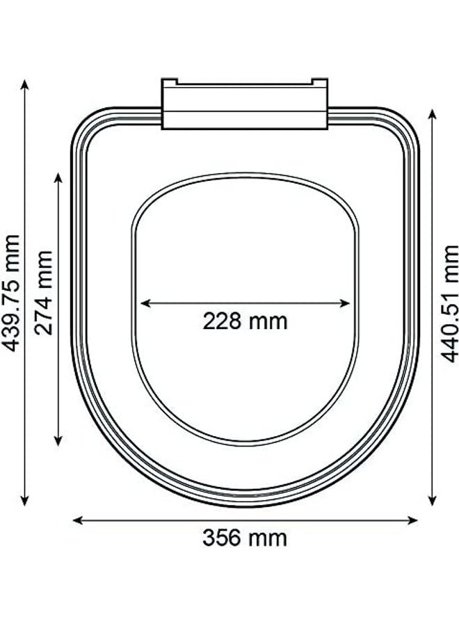 Uni flo Toilet Seat Lid Cover White  - Image 3