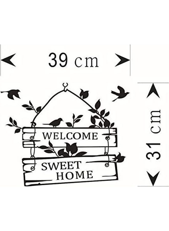 Welcome Sweet Home Themed Wall Sticker Black - Image 3