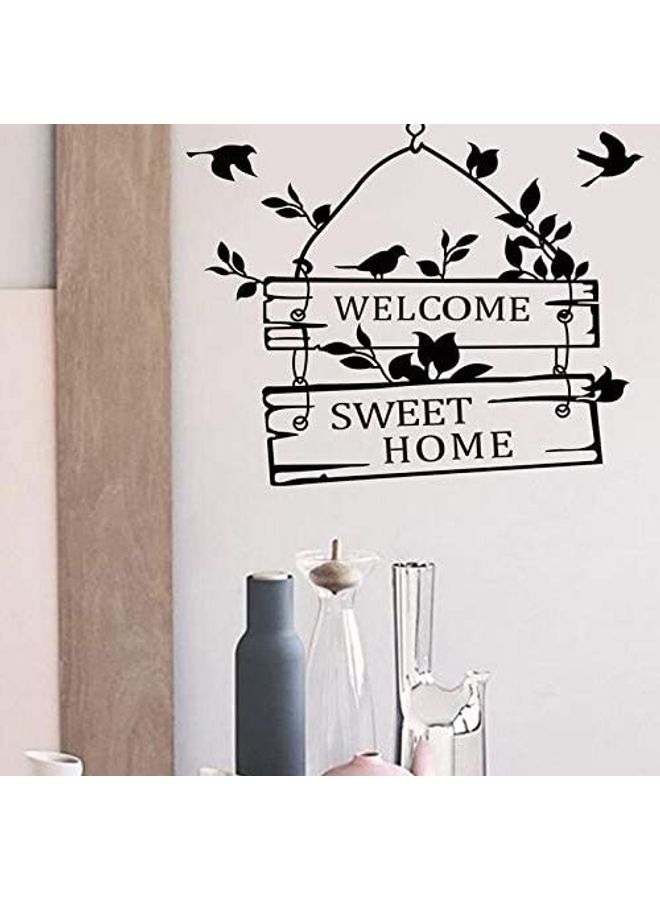 Welcome Sweet Home Themed Wall Sticker Black - Image 2