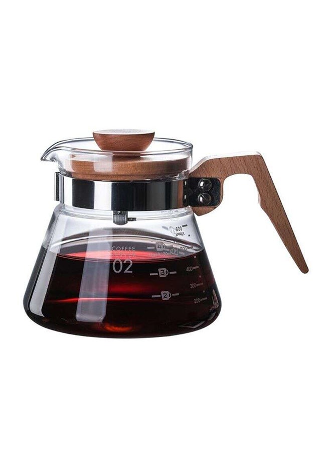 East Lady Tea Pot With Wooden Handle Clear/Brown 10x11x11cm  - Image 1
