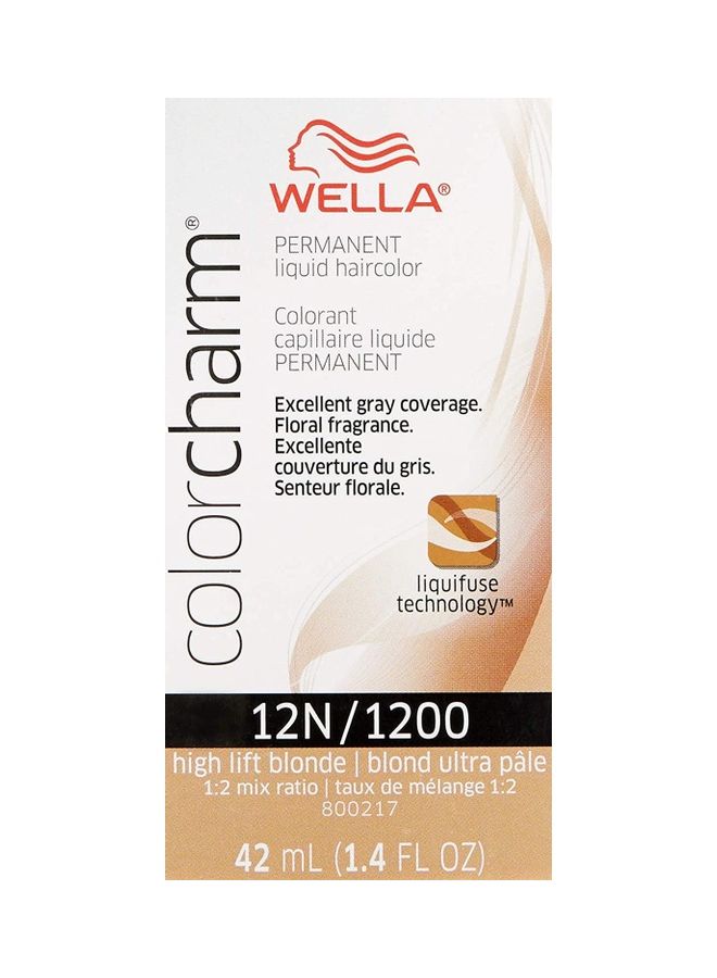 WELLA - Color Charm Permanent Hair Colour 12N/1200 High Lift Blonde 42ml - Image 1