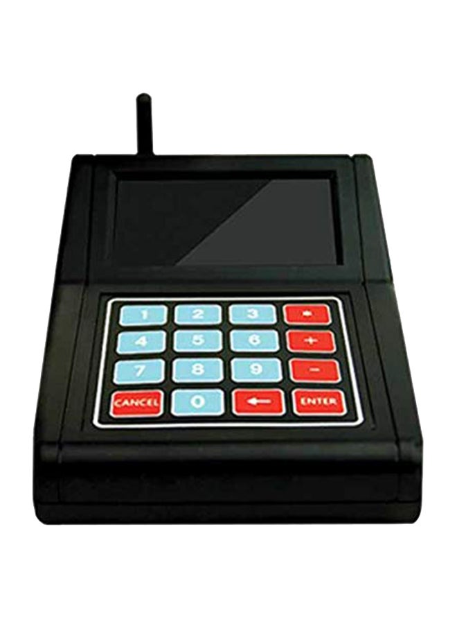 Buzzer Pager Calling System With 10 Tokens Alarms LED Beep And Vibration Brown/Red