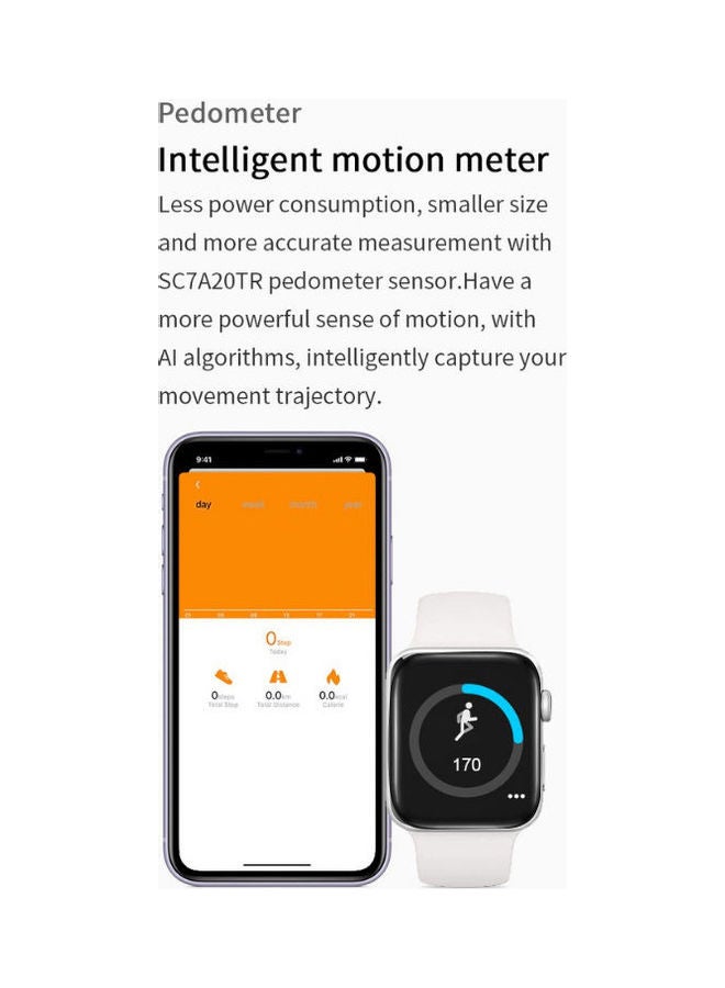 G63L Silicone Smart Watch With Calls Compatible For Android And IOS White
