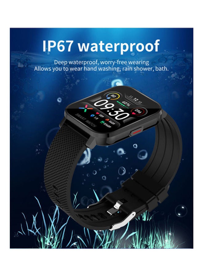 MT28 Smart Watch With Body Temperature-Oxygen Level-Measures Heart Rate-Blood Pressure – Calls & Messages Compatible With Android And IOS Black